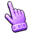 3D Lavender Pixel Pointer