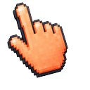 3D Peach Pixel Pointer