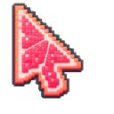 3D Pink Grapefruit Pixel Default