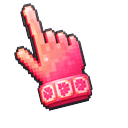 3D Pink Grapefruit Pixel Pointer