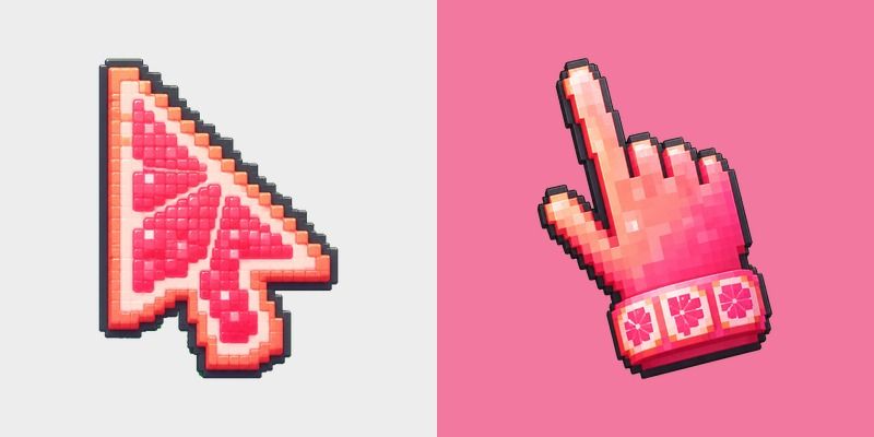 3D Pink Grapefruit Pixel