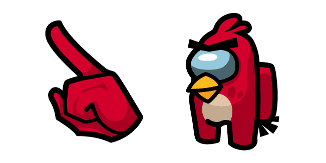 Custom Cursor Pack: Among Us Angry Birds Red Character - Cursor Helper