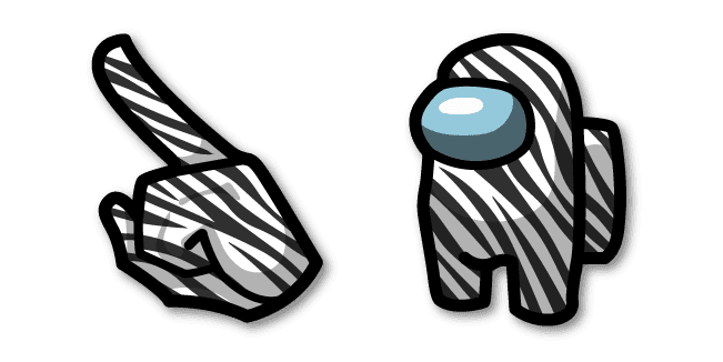 Among Us Zebra Cute Cursor