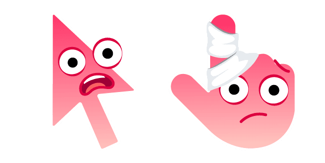 Custom Cursor - Adorable Frowning Face with Bandage