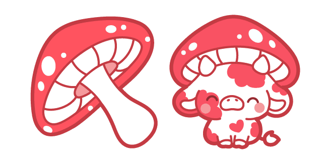 Custom Cursor Pack: Cute Mushroom and Mushroom Cow - Cursor Helper