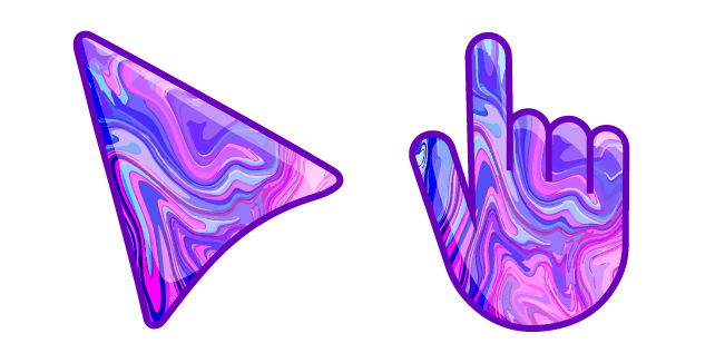 Custom Cursor Pack: Fluid Blue Pink Art - Cursor Helper