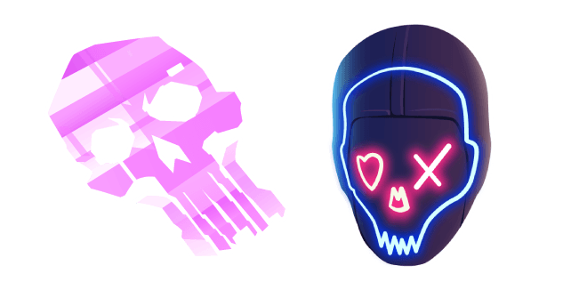 Custom Cursor Pack: Fortnite Holo Skull and Party Trooper - Cursor Helper