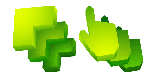 Custom Cursor Pack: Green Abstract 3D - Cursor Helper