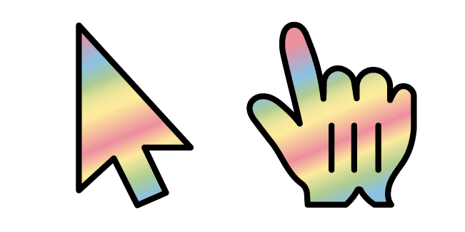 Custom Cursor Pack: Pastel Rainbow Gradient - Cursor Helper