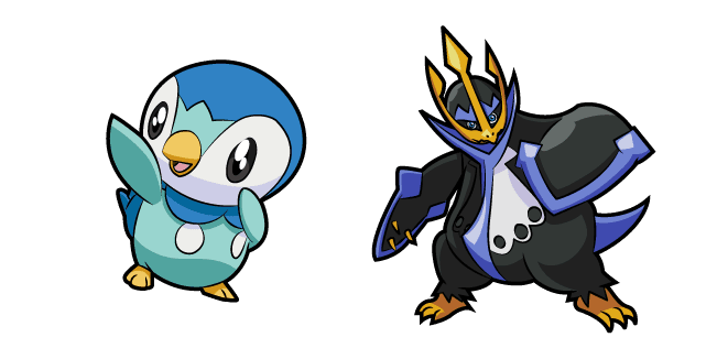 Custom Cursor Pack: Pokemon Piplup and Empoleon - Cursor Helper