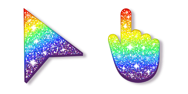 Custom Cursor Pack: Rainbow Glitter - Cursor Helper