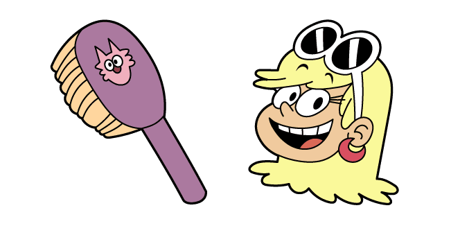 Custom Cursor Pack: The Loud House Leni Loud and Hairbrush - Cursor Helper