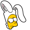 Custom Cursor Pack - The Simpsons Easter Bunny Bart & Basket hand cursor preview