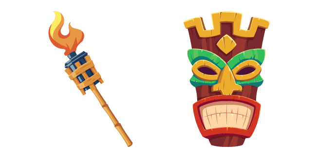 Custom Cursor - Tiki Mask & Torch Pack