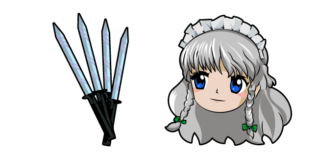 Custom Cursor Pack: Touhou Project Sakuya Izayoi and Daggers - Cursor ...