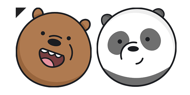 Custom Cursor Pack: We Bare Bears Grizz and Panda - Cursor Helper