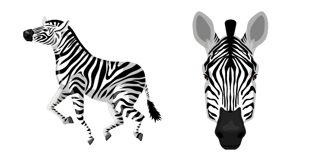 Cute Cursor Zebra Pack