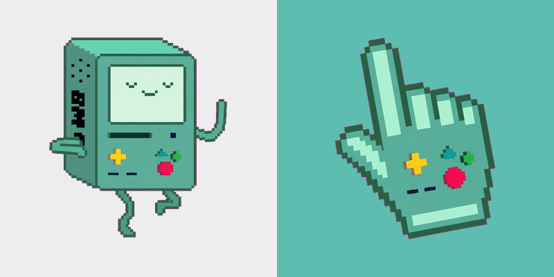 Adventure Time BMO Dancing Pixel Cursor