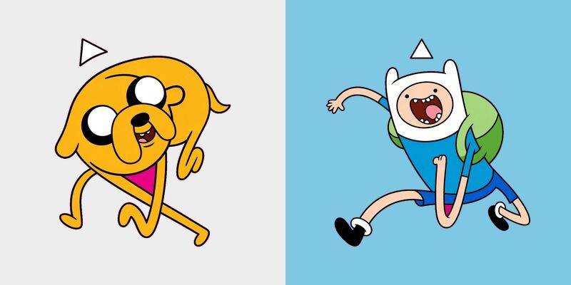 Adventure Time Finn Jake Running Cursor