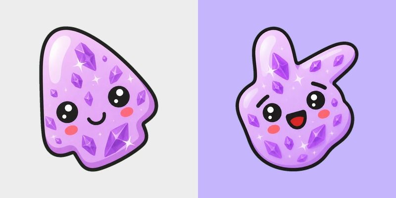 Cursor pack preview: Amethyst Crystal Blob