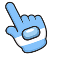 Among Us Argentina Flag Colors hand cursor preview