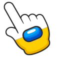 Among Us Brazil Flag Colors hand cursor preview
