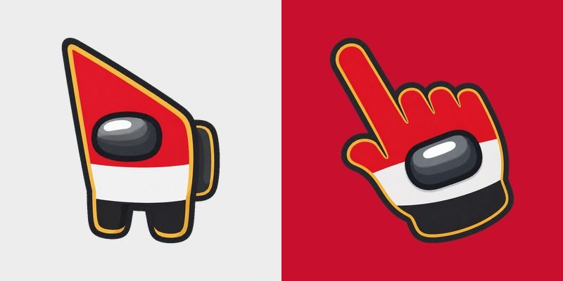 Among Us Egypt Flag Colors custom cursor pack preview for Chrome, Edge and Windows