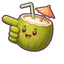Among Us Green Coconut Drink Character Pointer