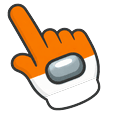 Among Us India Flag Colors hand cursor preview