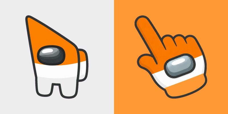 Among Us India Flag Colors custom cursor pack preview for Chrome, Edge and Windows
