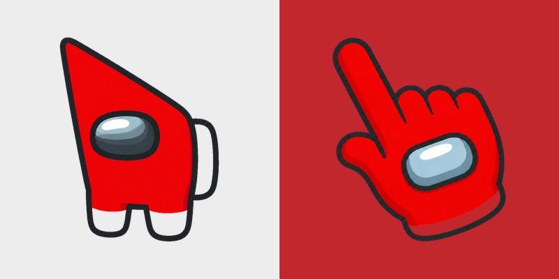 Among Us Morocco Flag Colors custom cursor pack preview for Chrome, Edge and Windows