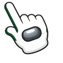 Among Us Pakistan Flag Colors hand cursor preview