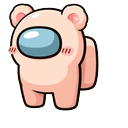 Among Us Peach Chiikawa Crewmate Default