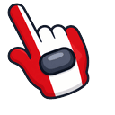 Among Us Peru Flag Colors hand cursor preview