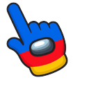 Among Us Philippines Flag Colors hand cursor preview