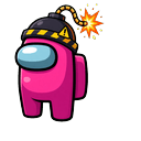 Among Us Pink Bomb Crewmate Default