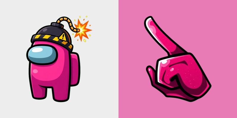 Among Us Pink Bomb Crewmate