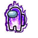Among Us Purple Fire Character Cursor Default
