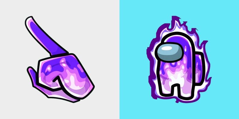 Among Us Purple Fire Character