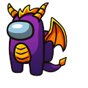 Among Us Purple Spyro Dragon Character Pointer