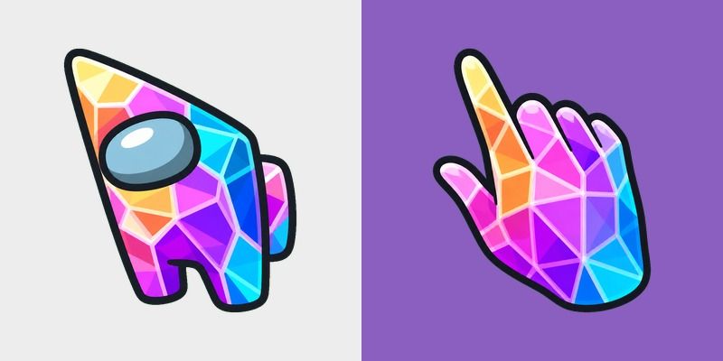 Among Us Rainbow Stone Character