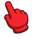 Among Us Red Character in Duck Hat Pointer