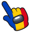 Among Us Romania Flag Colors hand cursor preview