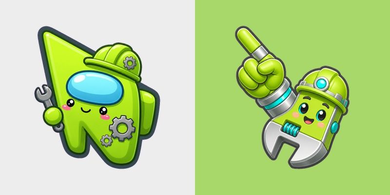 Cursor pack preview: Among Us Show Lime aka Engineer
