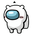 Among Us White Chiikawa Character Cursor Pointer