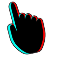 Anaglyph Glitch Pointer