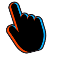 Anaglyph Orange Blue Pointer