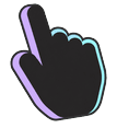Anaglyph Pastel Lavender Aqua Pointer