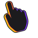 Anaglyph Rainbow Coral Indigo Pointer