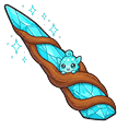 Aquamarine Spiral Wand Default